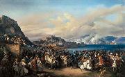 HESS, Heinrich Maria von The Entry of King Othon of Greece into Nauplia oil on canvas
